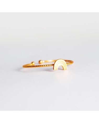 Rainbow ring - Adjustable ring, fine gold plating Adorabili Paris cute fashion design designer for women