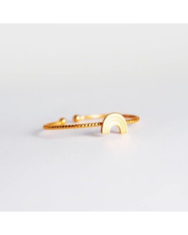 Anello Arcobaleno - Anello regolabile placcato oro Adorabili Paris eleganti particolari da donna bambina