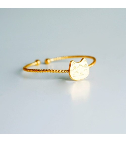 Manekineko ring - Adjustable ring, fine gold plating Adorabili Paris cute fashion design designer for women