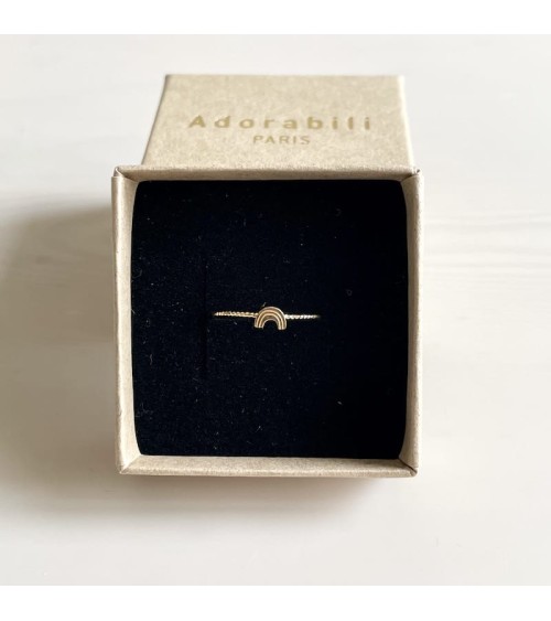 Anello Arcobaleno - Anello regolabile placcato oro Adorabili Paris eleganti particolari da donna bambina