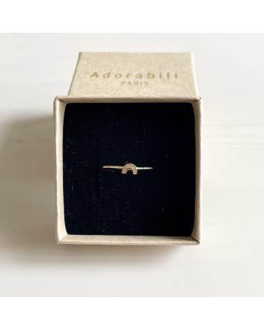 Anello Arcobaleno - Anello regolabile placcato oro Adorabili Paris eleganti particolari da donna bambina