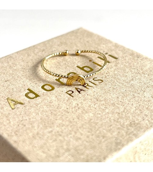 Anello Arcobaleno - Anello regolabile placcato oro Adorabili Paris eleganti particolari da donna bambina
