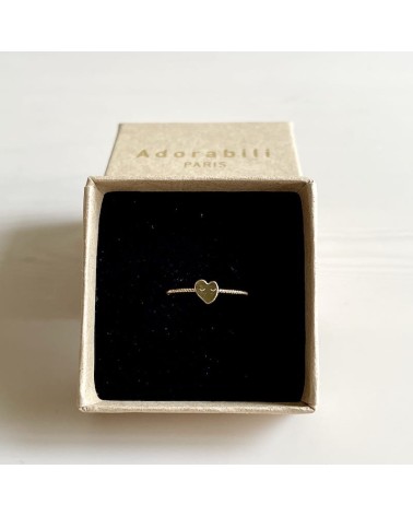 Heart ring - Adjustable ring, fine gold plating Adorabili Paris cute fashion design designer for women