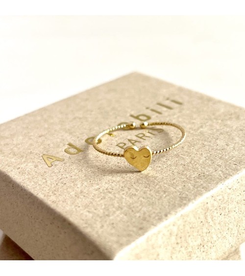 Anello Cuore - Anello regolabile placcato oro Adorabili Paris eleganti particolari da donna bambina
