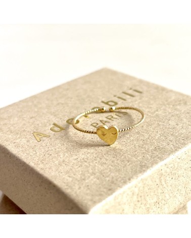 Anello Cuore - Anello regolabile placcato oro Adorabili Paris eleganti particolari da donna bambina