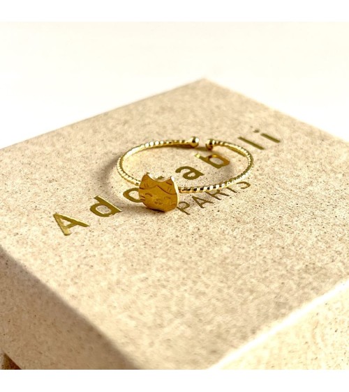 Manekineko ring - Adjustable ring, fine gold plating Adorabili Paris cute fashion design designer for women