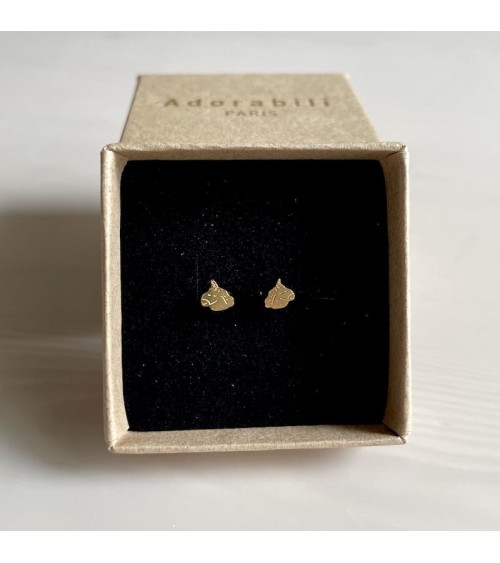 Unicorns - Gold plated earrings Adorabili Paris cute fashion design designer for women