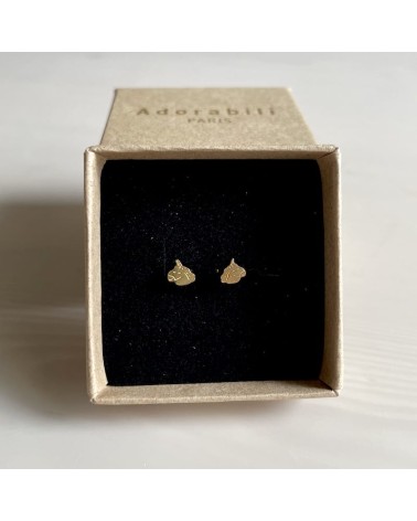 Unicorns - Gold plated earrings Adorabili Paris cute fashion design designer for women