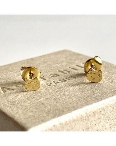 Manekineko - Gold plated earrings Adorabili Paris cute fashion design designer for women