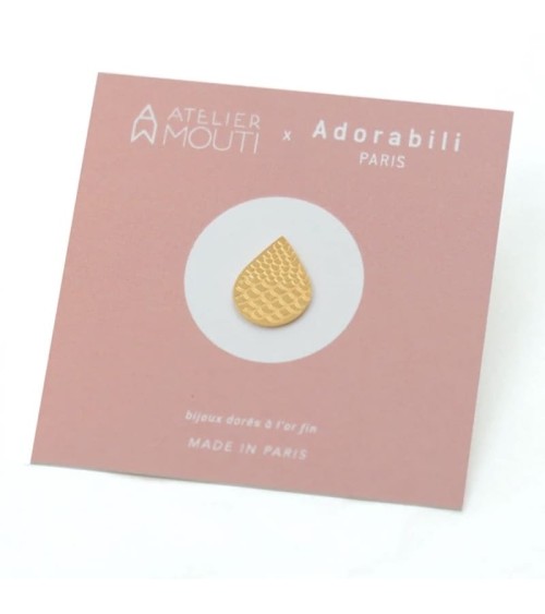 Drop x Atelier Mouti - Gold plated Enamel Pins Adorabili Paris broches and pins hat pin badges collectible