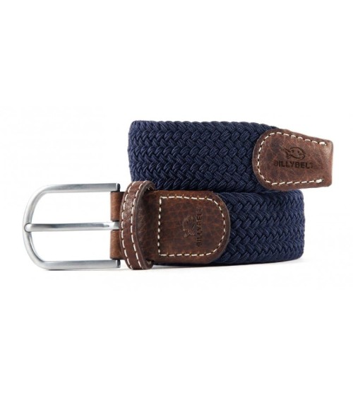 Cintura elastica intrecciata - Blu Navy Billybelt Cinture design svizzera originale