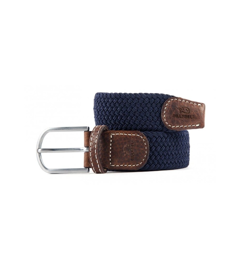 Ceinture tressée élastique - Bleu Marine Billybelt Ceintures design suisse original