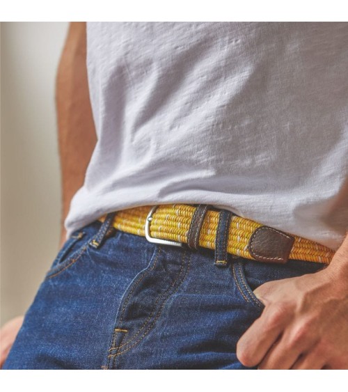 Waxed cotton elastic woven belt - Marmara Billybelt Belts design switzerland original