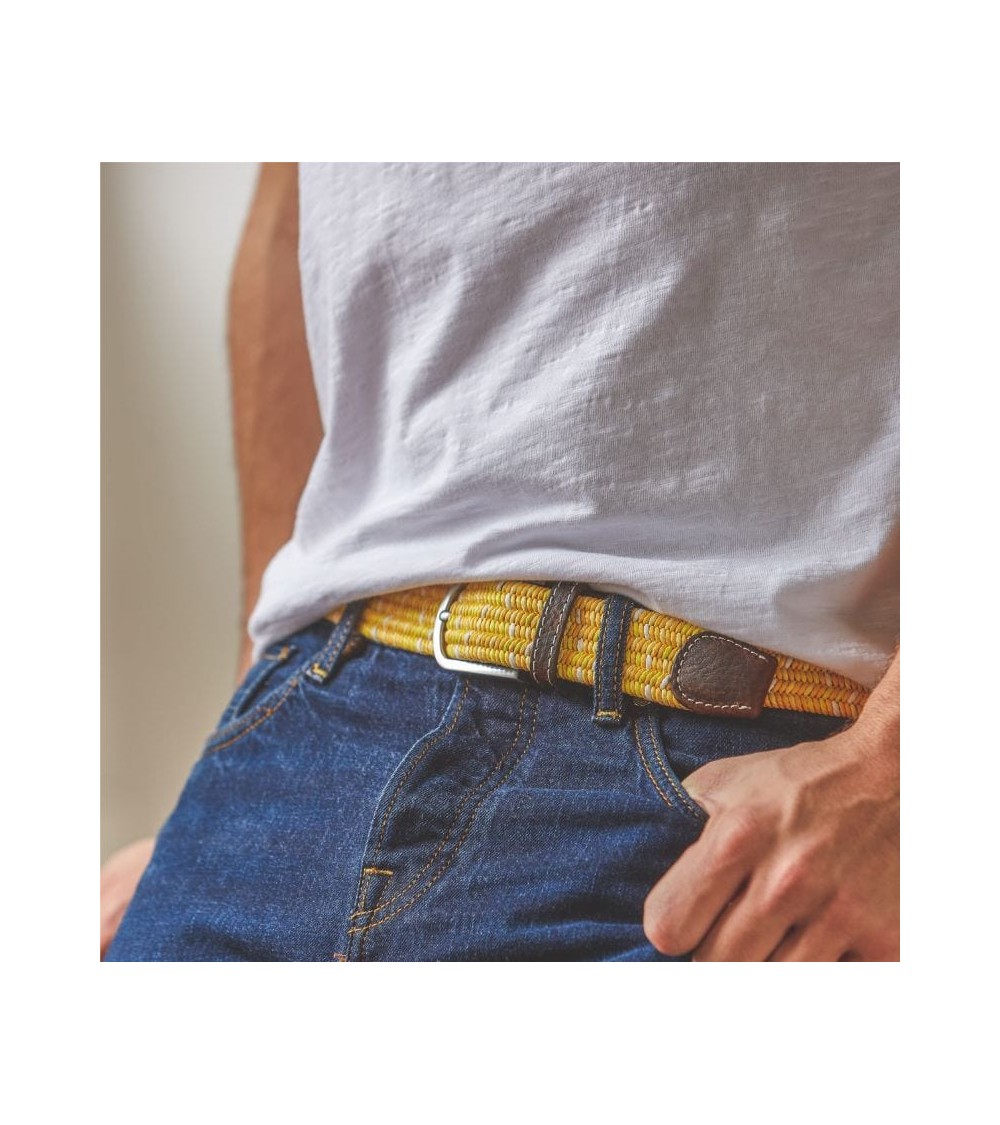 Cintura elastica intrecciata in cotone cerato - Marmara Billybelt Cinture design svizzera originale
