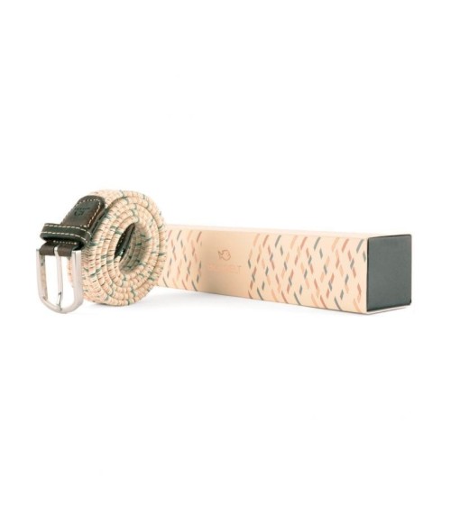 Waxed cotton elastic woven belt - Kara Billybelt Belts design switzerland original