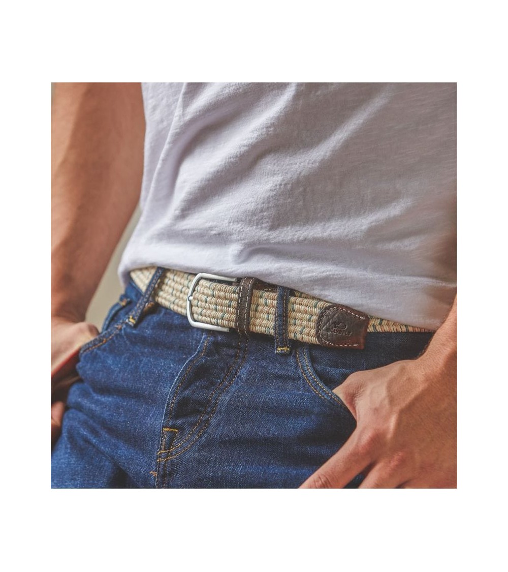 Cintura elastica intrecciata in cotone cerato - Kara Billybelt Cinture design svizzera originale