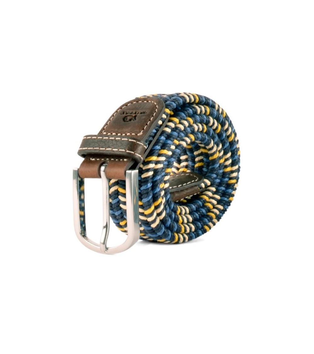 Waxed cotton elastic woven belt - Ross - Billybelt - KITATORI
