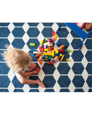 Tapis Vinyle - ANNA Denim Brita Sweden tapis scandinave en vinyle lavable en machine de cuisine exterieur salon couloir