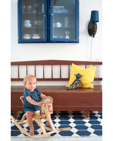 Tapis Vinyle - ANNA Denim Brita Sweden tapis scandinave en vinyle lavable en machine de cuisine exterieur salon couloir