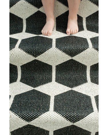 Vinyl Rug - ANNA Black Brita Sweden cool vinyl rugs runner for kitchen washable outdoor rugs