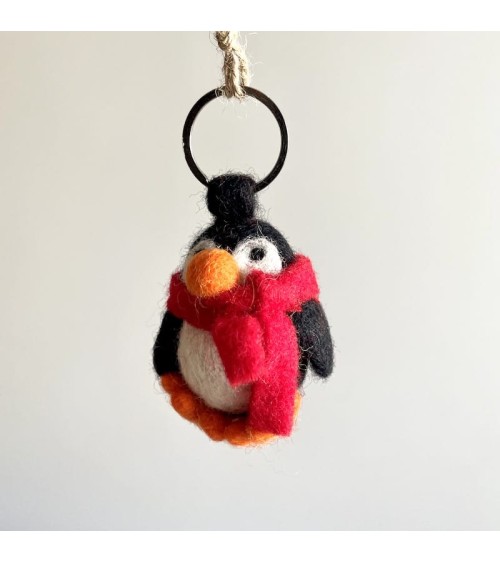 Pingouin douillet - Porte clés original Felt so good idée cadeau original suisse