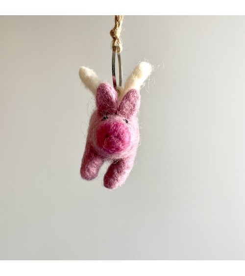 Flying Pig - Cool Handcrafted Keychain Felt so good original gift idea switzerland