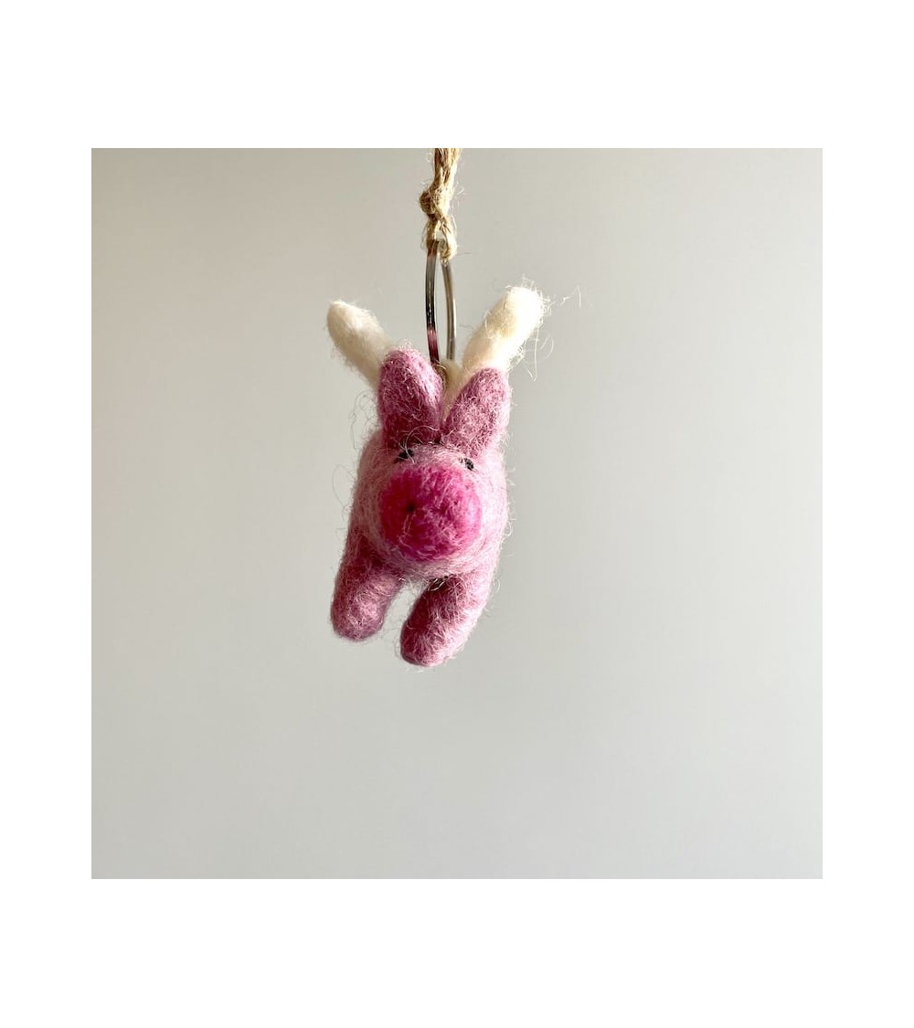 Flying Pig - Cool Handcrafted Keychain Felt so good original gift idea switzerland