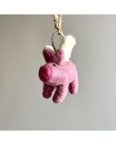 Fliegendes Schwein - Filz Schlüsselanhänger Felt so good geschenkidee schweiz kaufen