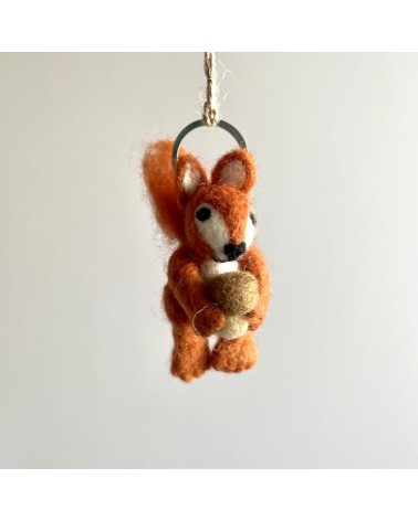Squirrel - Cool Handcrafted Keychain Felt so good original gift idea switzerland