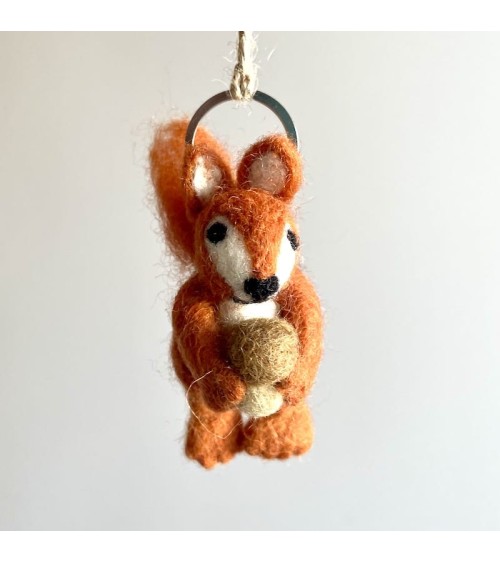 Squirrel - Cool Handcrafted Keychain Felt so good original gift idea switzerland