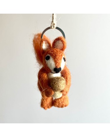 Squirrel - Cool Handcrafted Keychain Felt so good original gift idea switzerland