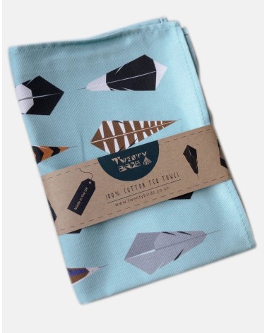 Serviette de cuisine - Plumes Twenty Birds torchon vaisselle qualité serviette haut de gamme beaux essuie main originaux