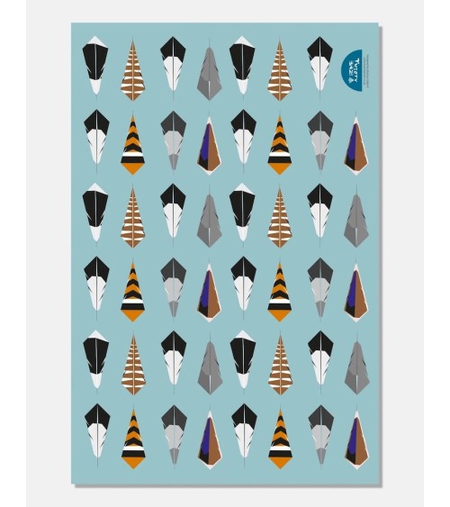 Serviette de cuisine - Plumes Twenty Birds torchon vaisselle qualité serviette haut de gamme beaux essuie main originaux