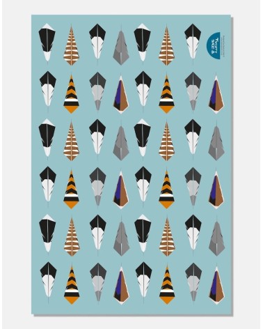 Tea Towel - Feathers Twenty Birds best kitchen hand towels fall funny cute