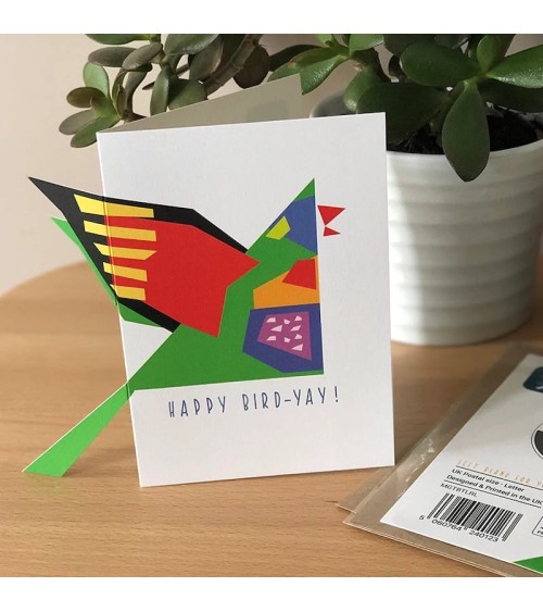 Biglietto d'auguri - Compleanno - Happy Bird-Yay Twenty Birds spiritoso auguri buon compleanno matrimonio di nascita bimbo di...