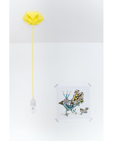 Rosace de plafond - Kroonuppe - Jaune d'Automne Studio Snowpuppe Luminaires design suisse original